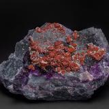 Fluorite, Quartz (variety eisenkiesel)<br />Johannesschacht Mine, Wölsendorf, Schwarzach bei Nabburg, Wölsendorf West District, Upper Palatinate/Oberpfalz, Bavaria/Bayern, Germany<br />8.0 x 5.7 cm<br /> (Author: am mizunaka)