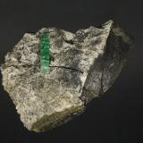 Beryl (variety emerald)<br />Kamar Safed outcrop (Kamar Saphed), Khenj emerald area,, Khenj District, Panjshir Province, Afghanistan<br />5.5 X 3.5 cm<br /> (Author: Richard Arseneau)