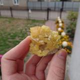 Sulphur<br />Machów Mine, Tarnobrzeg, Subcarpathian Voivodeship, Poland<br />5,5 x 5 cm<br /> (Author: sauer11)