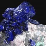 Azurita<br />Mina Milpillas, Cuitaca, Municipio Santa Cruz, Sonora, México<br />6,7 x 4,9 cm.<br /> (Autor: Xavier Bordas)
