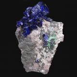 Azurita<br />Mina Milpillas, Cuitaca, Municipio Santa Cruz, Sonora, México<br />6,7 x 4,9 cm.<br /> (Autor: Xavier Bordas)