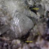 Anglesita.<br />Mina de Vallclara, Mas de lAnglès, Vallclara, Comarca Conca de Barberà, Tarragona, Cataluña / Catalunya, España<br />1´764 x 1´657 mm.<br /> (Autor: Jesus Franquesa Baucells)