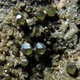 Andradita (variedad demantoide) (Grupo Granate)<br />Cerro de la Concordia, Piedra Parada (Las Vigas), Municipio Tatatila, Veracruz (Veracruz de Ignacio de la Llave), México<br />Campo de visión 4 cm.<br /> (Autor: Antonio P. López)