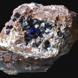 Azurita<br />Mina Morenci, Morenci, Distrito Copper Mountain, Montes Shannon, Condado Greenlee, Arizona, USA<br />8,3 x 6,1 cm.<br /> (Autor: Xavier bordas)