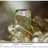 Vesuvianite<br />Felskinn, Fee Glacier, Saas Fee, Saas Valley, Zermatt - Saas Fee, Wallis (Valais), Switzerland<br />fov 2.1 mm<br /> (Author: ploum)