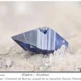 Anatase with QuartzCol de la Madeleine, Macizo La Lauzière, Saint-Jean-de-Maurienne, Saboya, Auvergne-Rhône-Alpes, Franciafov 4.0 mm (Author: ploum)