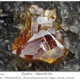 Sphalerite<br />Montdardier, Le Vigan, Gard Department, Occitanie, France<br />fov 2.5 mm<br /> (Author: ploum)