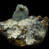 Baryte<br />Jebel Ouichane mines, Beni Bou Ifrour, Nador, Nador Province, Oriental Region, Morocco<br />90 x 75 x 75 mm<br /> (Author: Rob Schnerr)
