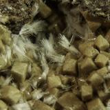 Olmiite with Bultfonteinite<br />N'Chwaning II Mine, N'Chwaning mining area, Kuruman, Kalahari manganese field (KMF), Northern Cape Province, South Africa<br />100 x 40 x 20 mm<br /> (Author: Rob Schnerr)
