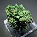 Torbernite<br />Margabal Mine, Entraygues-sur-Truyère, Lot et Truyère, Rodez, Aveyron, Occitanie, France<br />41 mm x 25 mm x 25 mm<br /> (Author: Don Lum)