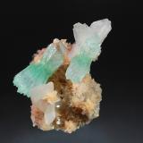 Fluorapophyllite, Heulandite<br />Aurangabad District, Maharashtra, India<br />3.7 x 4.6 cm.<br /> (Author: crosstimber)