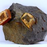 Andalucita (variedad quiastolita)<br />Cerro del Castillo de Mirabel, Mirabel, Mancomunidad Riberos del Tajo, Cáceres, Extremadura, España<br />46 x 36 x 16 mm.<br /> (Autor: José Luis Zamora)