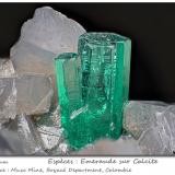 Beryl (variety emerald)<br />Muzo mining district, Western Emerald Belt, Boyacá Department, Colombia<br />fov 11 mm<br /> (Author: ploum)