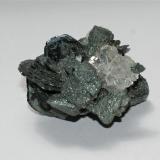 Hematite and 'Apatite'<br />Tormiq Valley, Baltistan District, Gilgit-Baltistan (Northern Areas), Pakistan<br />45mm x 30mm x 30mm<br /> (Author: Philippe Durand)