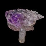Quartz (variety amethyst)<br />Little Gem Mine, Boulder Batholith, Jefferson County, Montana, USA<br />3.2 x 3.7 cm<br /> (Author: am mizunaka)