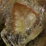 Baryte, Realgar<br />Baia Sprie Mine, Baia Sprie, Maramures, Romania<br />FOV appr. 0,5 cm<br /> (Author: Rob Schnerr)