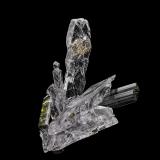 Quartz, Tourmaline<br />Santa Rosa Mine, Itambacuri, Vale do Rio Doce, Minas Gerais, Brazil<br />6.4 x 5.7 cm<br /> (Author: am mizunaka)