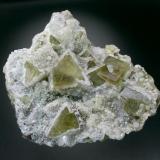 Fluorite and Quartz<br />Rogerley West Quarry, Rivet Catcher vein, Frosterley, Weardale, North Pennines Orefield, County Durham, England / United Kingdom<br />12x11x5 cm<br /> (Author: Jesse Fisher)