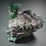 Beryl (variety emerald)<br />Bahia, Northeast Region, Brazil<br />25 cm x 24.1 cm<br /> (Author: Don Lum)