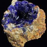 Azurita<br />Touissit, Distrito Touissit, Provincia Jerada, Región Oriental, Marruecos<br />5,8 x 5,6 cm.<br /> (Autor: Xavier bordas)