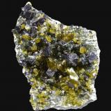 Magnetita, Andradita, Diópsido<br />Marki Khel, Cordillera Spin Ghar, Distrito Khogyani, Provincia Nangarhar, Afganistán<br />6,2 x 4,5 cm.<br /> (Autor: Xavier bordas)