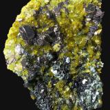 Magnetita, Andradita, Diópsido<br />Marki Khel, Cordillera Spin Ghar, Distrito Khogyani, Provincia Nangarhar, Afganistán<br />7,1 x 5,1 cm.<br /> (Autor: Xavier bordas)