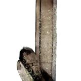 Quartz (variety smoky), Bertrandite<br />Kara-Oba, Betpak-Dala (Bet-Pak-Dala) Desert, Karaganda Region, Kazakhstan<br />Specimen height 13 cm<br /> (Author: Tobi)