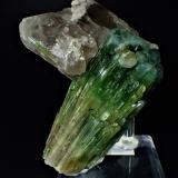 Elbaite (Tourmaline Group), Quartz (variety smoky quartz), AlbitePaprok, Kamdesh District, Nuristan Province, Afghanistan165 mm x 145 mm x 95 mm (Author: Don Lum)