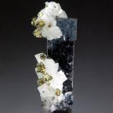 Galena, Dolomite, ChalcopyriteBuick Mine, Bixby, Viburnum Trend District, Iron County, Missouri, USA0.9 cm x 2.2 cm (Author: Michael Shaw)