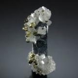 Galena, Dolomite, Chalcopyrite<br />Buick Mine, Bixby, Viburnum Trend District, Iron County, Missouri, USA<br />0.9 cm x 2.2 cm<br /> (Author: Michael Shaw)