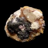 Galena, Fluorite and Baryte<br />Coldstones Quarry, Greenhow, Yorkshire, England / United Kingdom<br />30x30x20 mm<br /> (Author: Dany Mabillard)