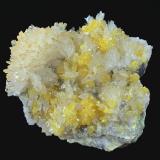 Celestina, Azufre<br />Mina Machów, Tarnobrzeg, Voivodato Subcarpacia, Polonia<br />8,1 x 7,3 cm<br /> (Autor: Xavier bordas)