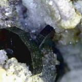 Osumilita<br />Obsidian Cliffs, North Sister Mountain, McKenzie Pass, Lane County, Oregon, USA<br />Cristal de 3 mm.<br /> (Autor: Antonio P. López)