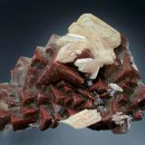 Fluorite with Barite<br />Wölsendorf Mining District, Upper Palatinate/Oberpfalz, Bavaria/Bayern, Germany<br />12x7x4 cm overall size<br /> (Author: Jesse Fisher)