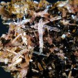 Inesita, Hubeíta<br />Mina Fengjiashan, Edong, Daye, Prefectura Huangshi, Provincia Hubei, China<br />Cristal central de 5 mm.<br /> (Autor: Antonio P. López)