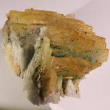 Baryte, Malachite<br />Nieves Mine, Monte Dobra, Viérnoles, Torrelavega, Comarca Besaya, Cantabria, Spain<br />68mm x 52mm x 65mm<br /> (Author: Firmo Espinar)