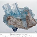 Beryl (variety aquamarine)<br />Erongo Mountain, Usakos, Erongo Region, Namibia<br />fov 50 mm<br /> (Author: ploum)