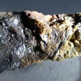 Bismutinite<br />Brosso Mine, Cálea, Léssolo, Canavese District, Metropolitan City of Turin Province, Piedmont (Piemonte), Italy<br />62 x 49 mm<br /> (Author: Sante Celiberti)