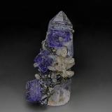 Quartz, Fluorite, Fluorapatite, Muscovite<br />Minas da Panasqueira, Aldeia de São Francisco de Assis, Covilhã, Castelo Branco, Cova da Beira, Centro, Portugal<br />5.4 x 2.4 cm<br /> (Author: am mizunaka)