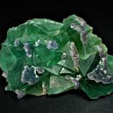 Fluorite<br />Yiwu, Jinhua Prefecture, Zhejiang Province, China<br />111 mm x 74 mm x 23 mm<br /> (Author: Don Lum)