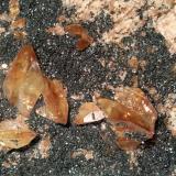 Titanite, Chlorite (Group)<br />Aurina Valley (Ahrnbach Valley), Bolzano Province, Trentino-Alto Adige (Trentino-Südtirol), Italy<br />107 x 49,4 mm<br /> (Author: Sante Celiberti)