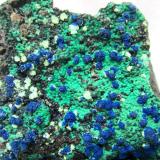 Azurite, Malachite, Chrysocolla<br />Morenci Mine, Morenci, Copper Mountain District, Shannon Mountains, Greenlee County, Arizona, USA<br />FOV 10 cm<br /> (Author: Tobi)