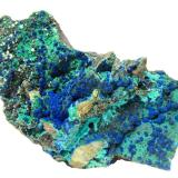 Azurite, Malachite, ChrysocollaMorenci Mine, Morenci, Copper Mountain District, Shannon Mountains, Greenlee County, Arizona, USASpecimen size 19 cm (Author: Tobi)