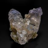 Quartz, Calcite, Muscovite, Pyrite<br />Hiddenite, Alexander County, North Carolina, USA<br />9.5 x 7.7 cm<br /> (Author: am mizunaka)
