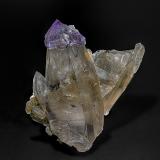 Quartz, Calcite, Muscovite, Pyrite<br />Hiddenite, Alexander County, North Carolina, USA<br />9.5 x 7.7 cm<br /> (Author: am mizunaka)