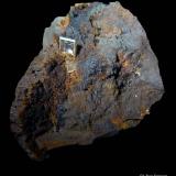 Barita.Corta Santa Matilde, grupo minero Berja, Las Herrerías, Sierra Almagrera, Cuevas del Almanzora, Comarca Levante Almeriense, Almería, Andalucía, España20x17 mm. (Autor: Jesus Franquesa Baucells)