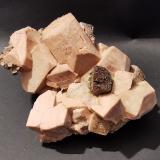 Microcline and Fluorapatite<br />Imilchil area, Anti-Atlas, Er Rachidia Province, Drâa-Tafilalet Region, Morocco<br />10 cm. x 14 cm.<br /> (Author: Enrique Llorens)