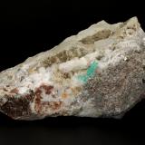 Beryl (variety emerald), Pyrite, Calcite, Fluorapatite, Albite (variety cleavelandite)<br />Chivor mining district, Municipio Chivor, Eastern Emerald Belt, Boyacá Department, Colombia<br />148mm x 87mm x 80mm, xl=15mm<br /> (Author: Fiebre Verde)