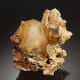 Calcite<br />Berry Materials Corp. Quarry, North Vernon, Jennings County, Indiana, USA<br />4.4 cm x 5.5 cm x 7.0 cm<br /> (Author: Michael Shaw)