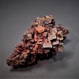 Copper, Calcite<br />Onganja (Emke) Mine, Helen Farm 235, Onganja mining area, Seeis, Windhoek District, Khomas Region, Namibia<br />41 mm x 27 mm x 21 mm<br /> (Author: Don Lum)